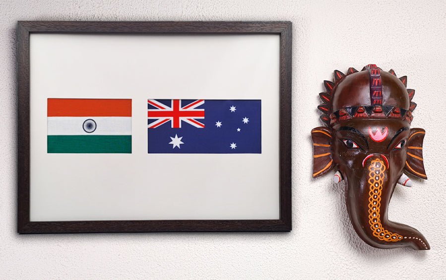 India & Australia | Flag Frame | A3 Size - Flags - indic inspirations