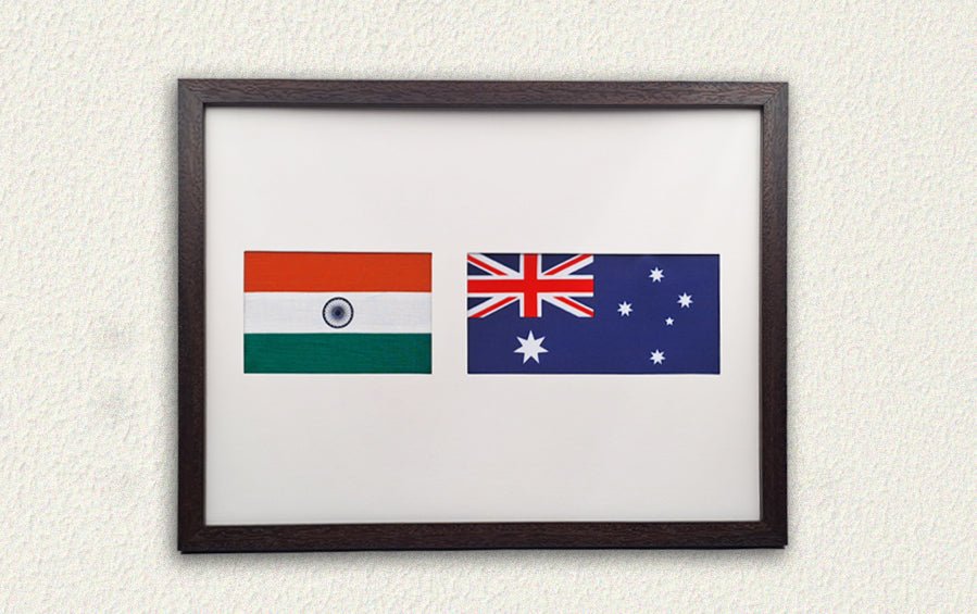 India & Australia | Flag Frame | A3 Size - Flags - indic inspirations