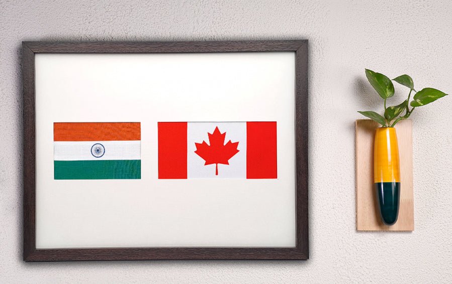 India & Canada | Flag Frame | A3 Size - Flags - indic inspirations
