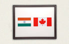 India & Canada | Flag Frame | A3 Size - Flags - indic inspirations
