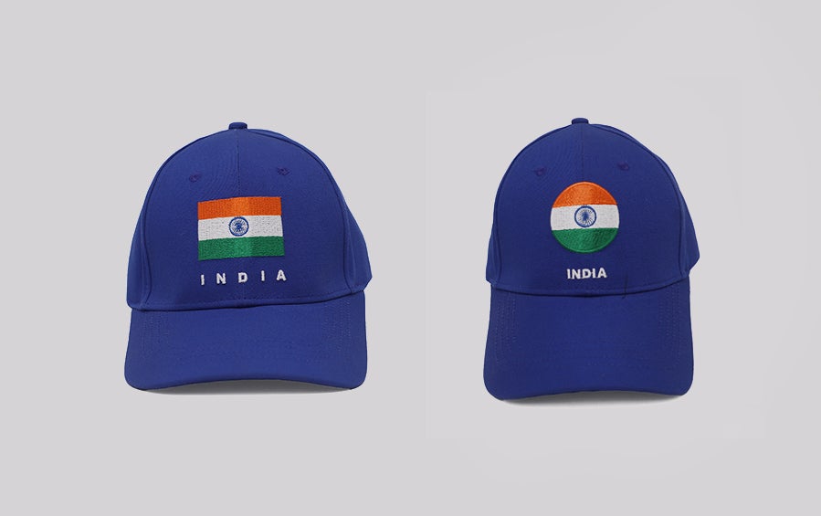 India Cap - Tiranga Combo Rectangular & Round | Royal Blue - Caps - indic inspirations