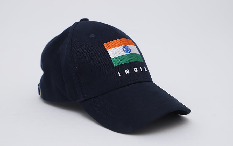 India Cap - Tiranga Rectangular | Navy Blue - Caps - indic inspirations