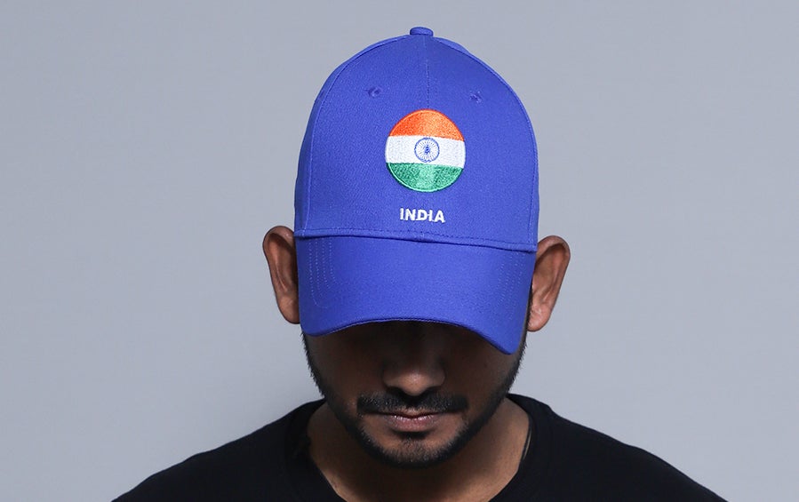 India Cap - Tiranga Round | Royal Blue - Caps - indic inspirations