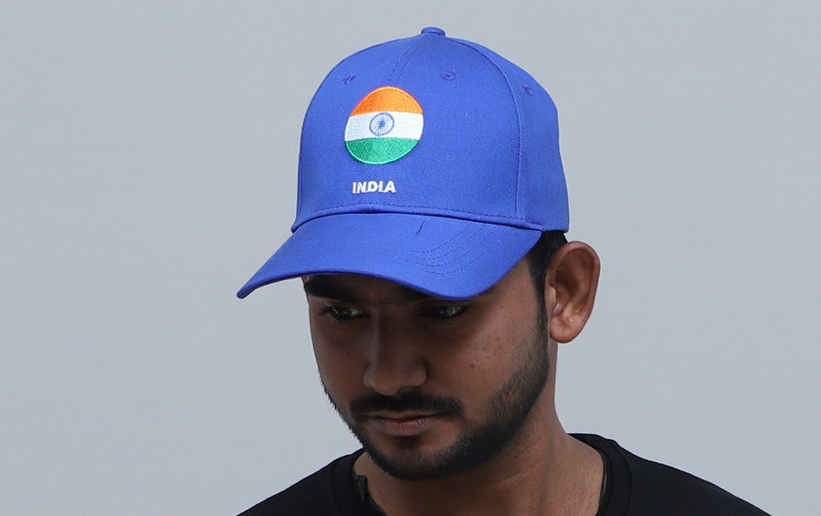India Cap - Tiranga Round | Royal Blue - Caps - indic inspirations