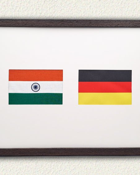 India & Germany | Flag Frame | A3 Size - Flags - indic inspirations