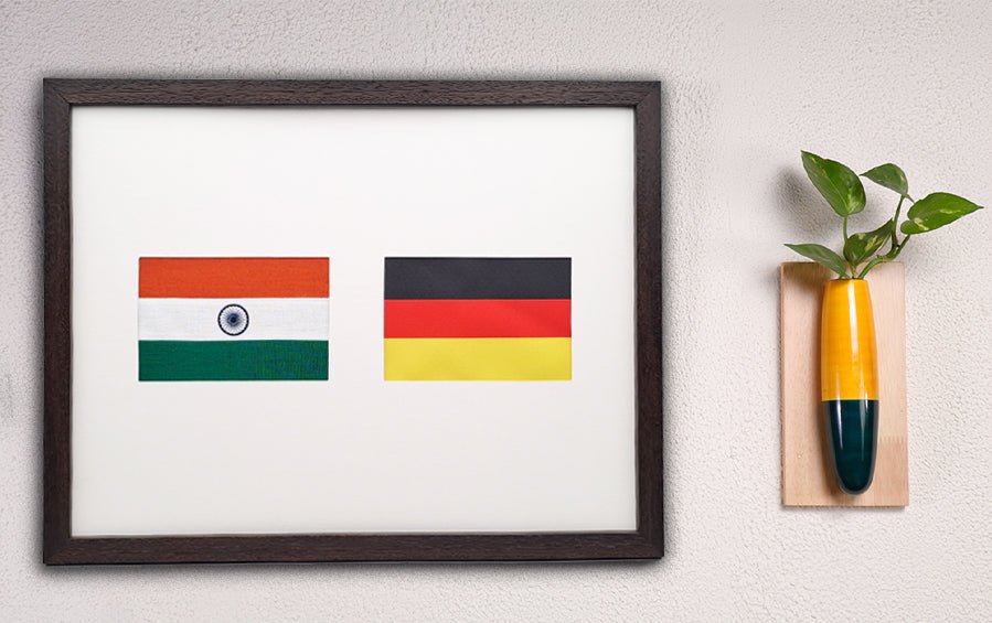 India & Germany | Flag Frame | A3 Size - Flags - indic inspirations