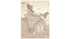 INDIA Map | Classical Sepia | A3 Frame - Wall Frames - indic inspirations