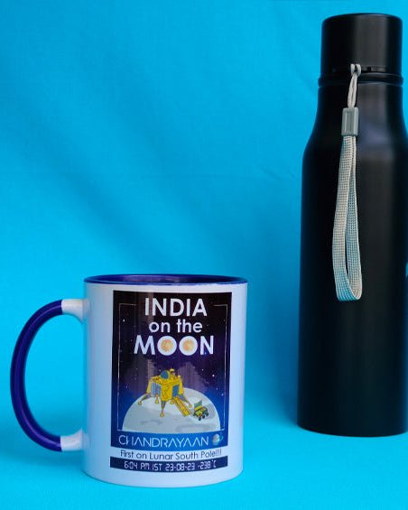 INDIA on the MOON | Chandrayaan 3 | Mug - Cups & Mugs - indic inspirations