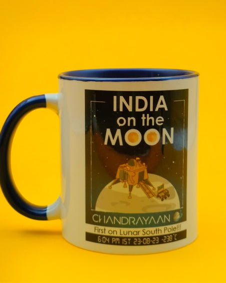 INDIA on the MOON | Chandrayaan 3 | Mug - Cups & Mugs - indic inspirations