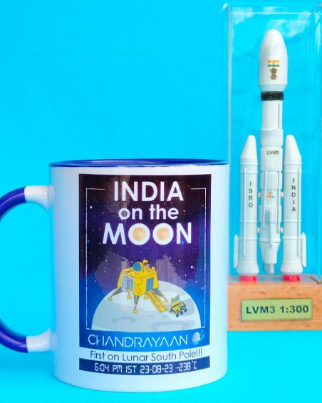 INDIA on the MOON | Chandrayaan 3 | Mug - Cups & Mugs - indic inspirations