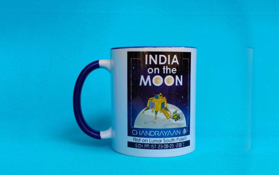 INDIA on the MOON | Chandrayaan 3 | Mug - Cups & Mugs - indic inspirations