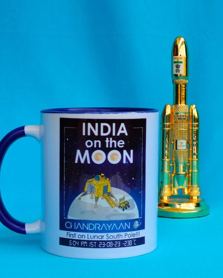 INDIA on the MOON | Chandrayaan 3 | Mug - Cups & Mugs - indic inspirations