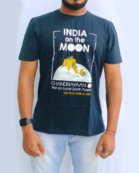 INDIA on the MOON | Chandrayaan 3 | T-shirt - T-shirts - indic inspirations