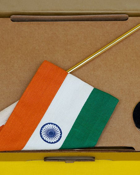 India Table Flag Large - Miniature table flags - indic inspirations