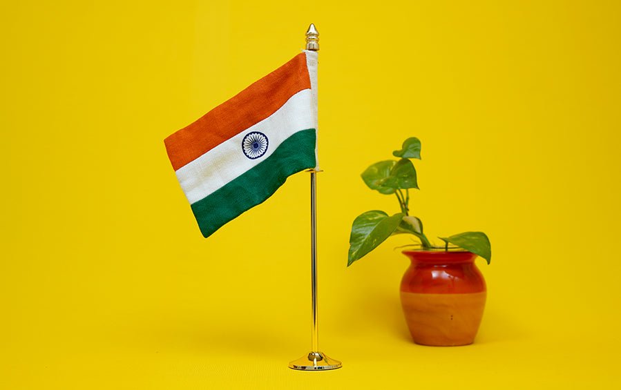 India Table Flag Large - Miniature table flags - indic inspirations