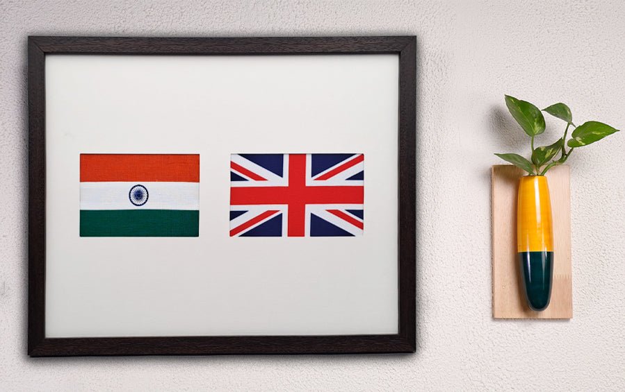India & United Kingdom | Flag Frame | A3 Size - Flags - indic inspirations