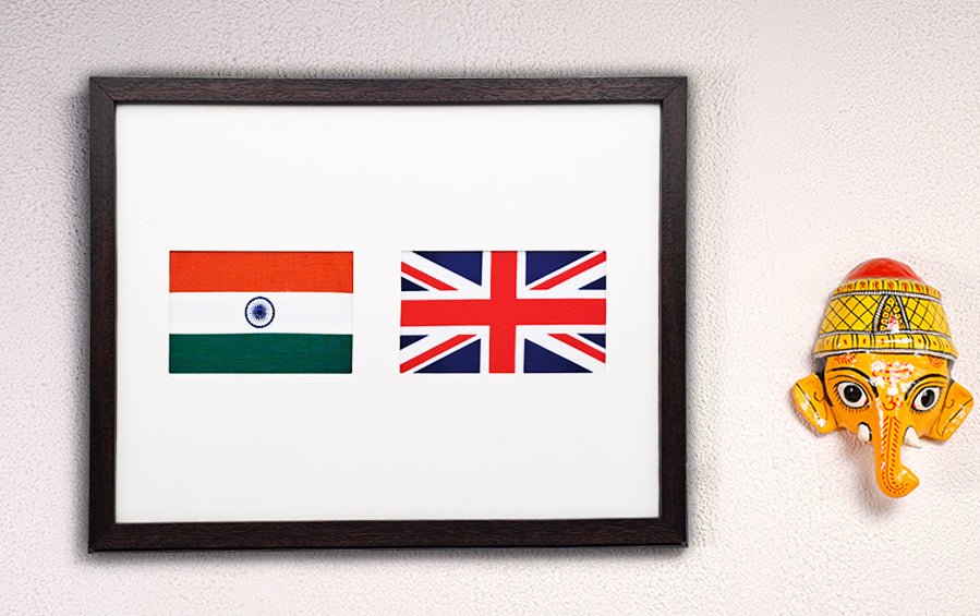 India & United Kingdom | Flag Frame | A3 Size - Flags - indic inspirations
