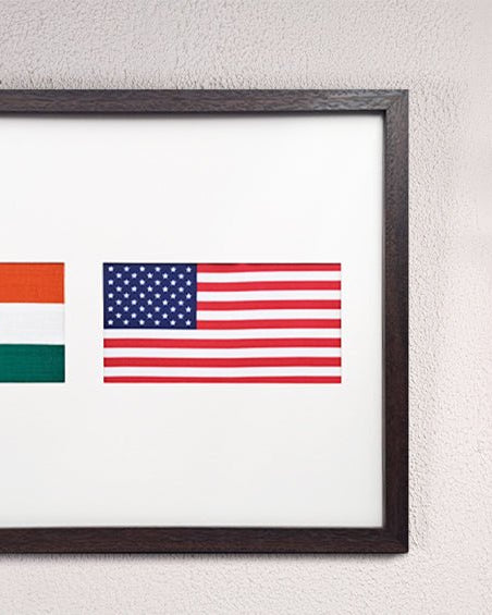 India & United States | Flag Frame | A3 Size - Flags - indic inspirations