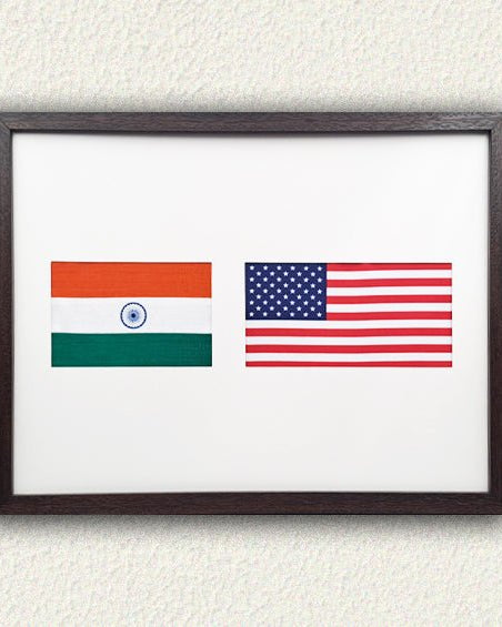 India & United States | Flag Frame | A3 Size - Flags - indic inspirations