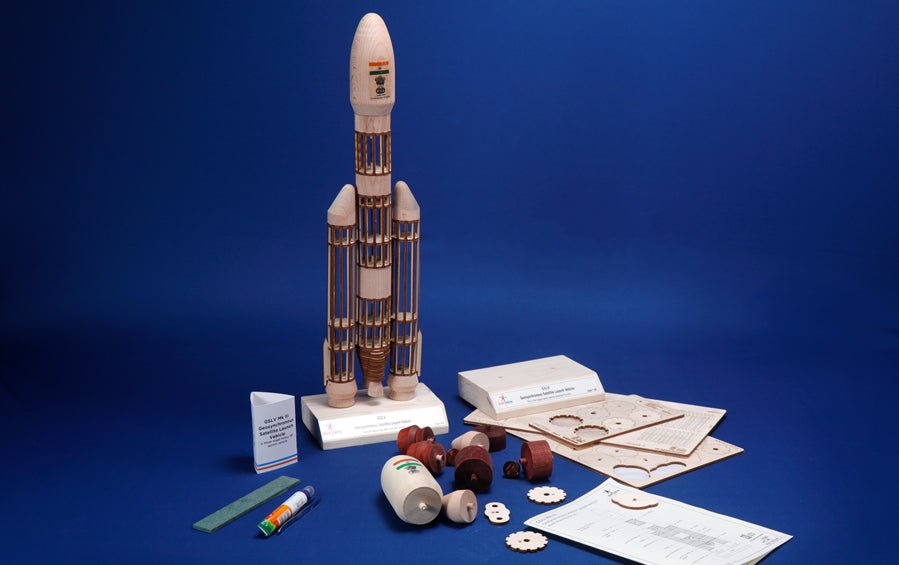 ISRO GSLV Rocket 1:100 DIY Kit - rocket models - indic inspirations