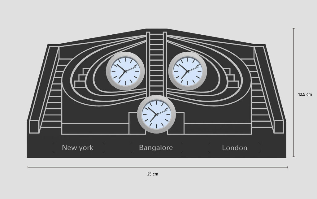 JANTAR MANTAR Inspired World Clock - Desk clocks - indic inspirations