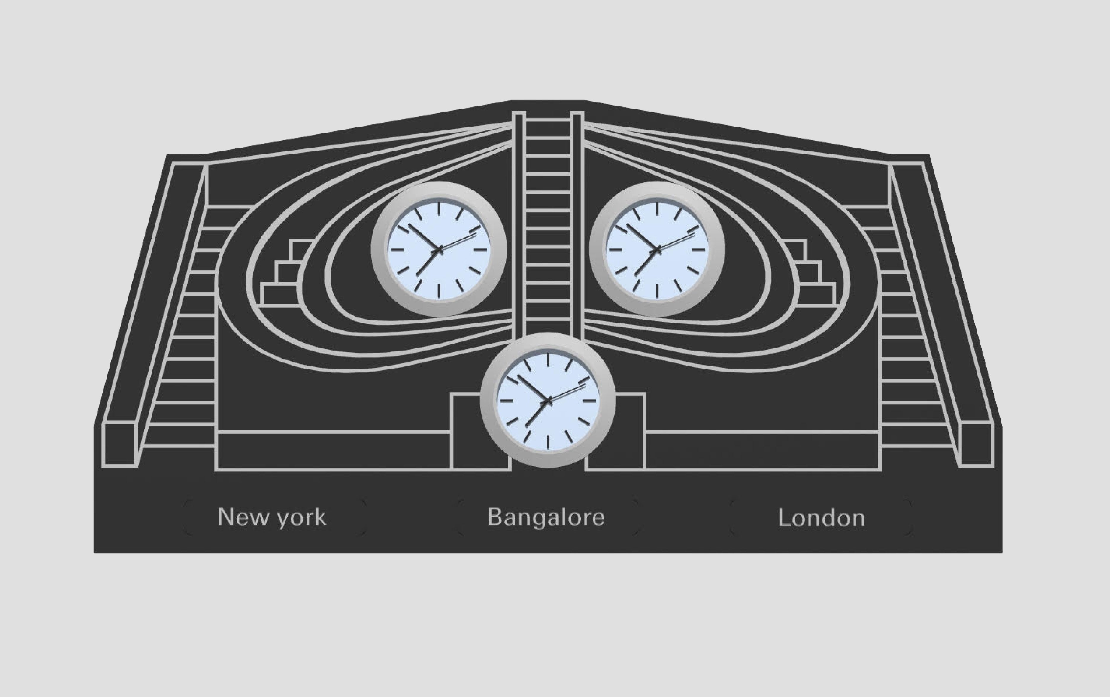 JANTAR MANTAR Inspired World Clock - Desk clocks - indic inspirations