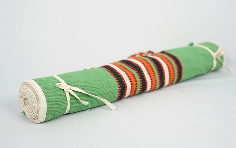 Jute-Cotton Meditation Mat - Green - Meditation mats - indic inspirations