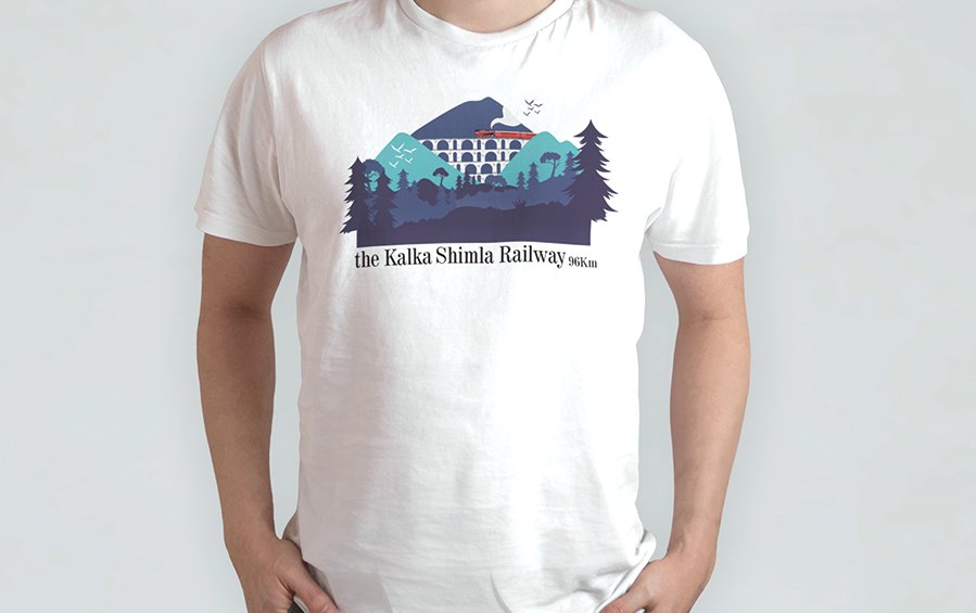 Kalka Shimla Railway | TShirt - T-shirts - indic inspirations