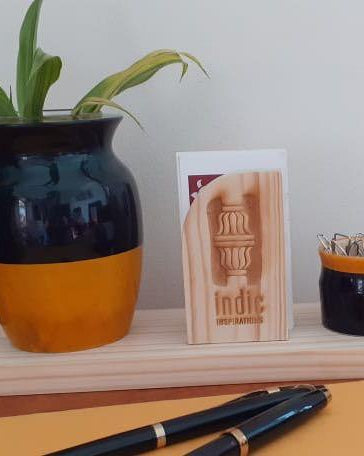 LOTA - DESKTOP PLANTER - Indigo+Turmeric - Desk Organizers - indic inspirations