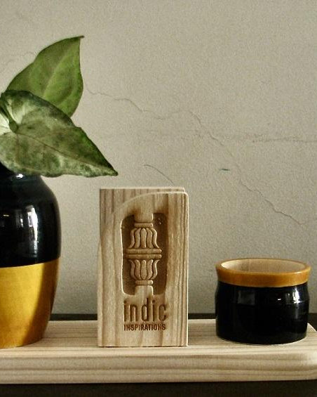 LOTA - DESKTOP PLANTER - Indigo+Turmeric - Desk Organizers - indic inspirations