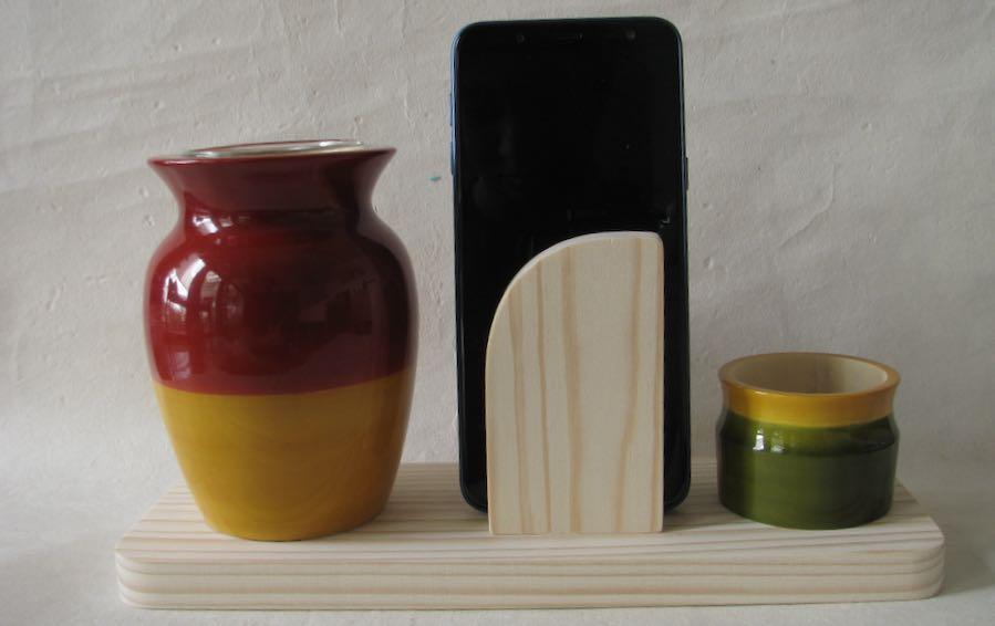 LOTA - DESKTOP PLANTER - Red+Yellow - Desk Organizers - indic inspirations