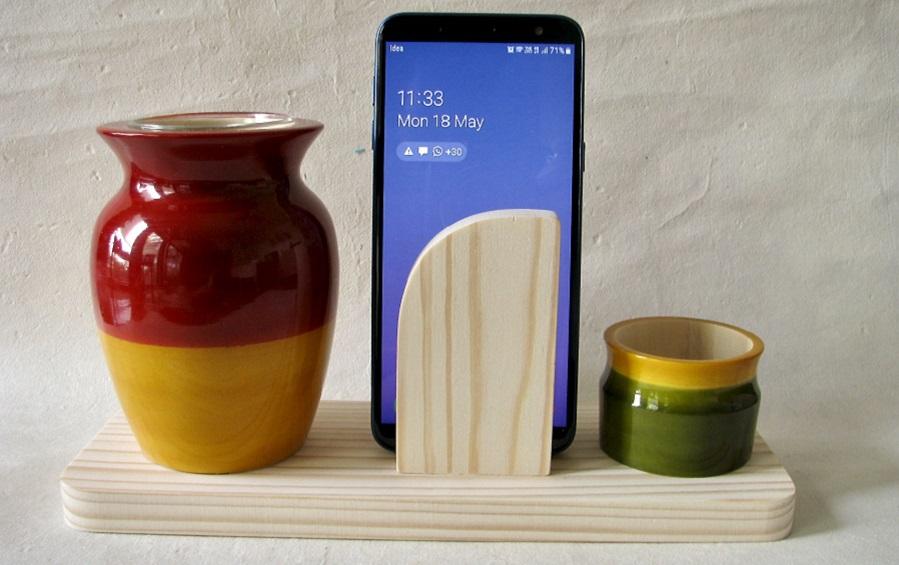 LOTA - DESKTOP PLANTER - Red+Yellow - Desk Organizers - indic inspirations