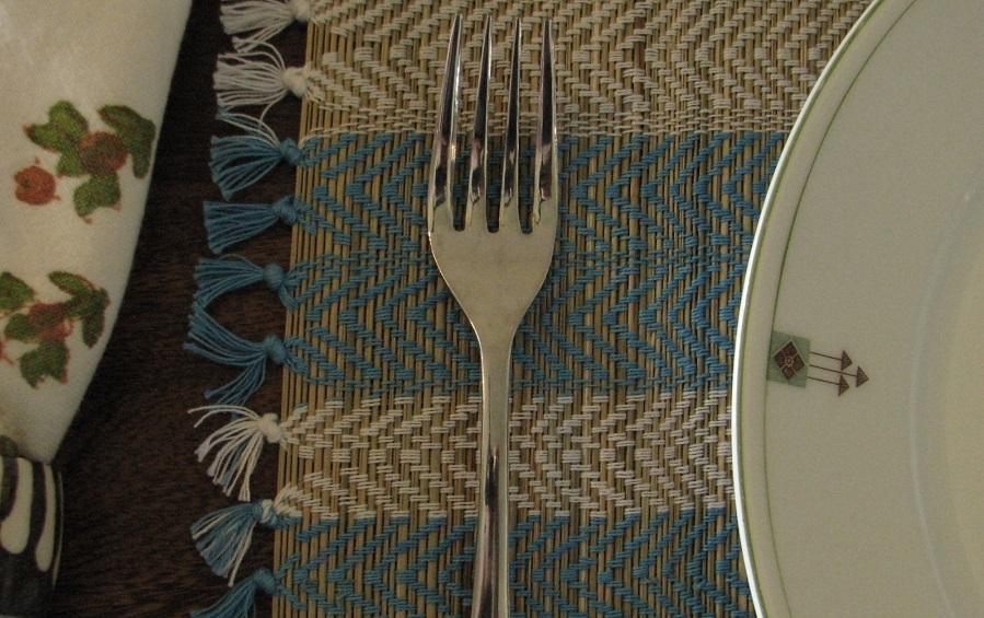 Madur Table Runner Mat Set Blue - table runner and mat sets - indic inspirations