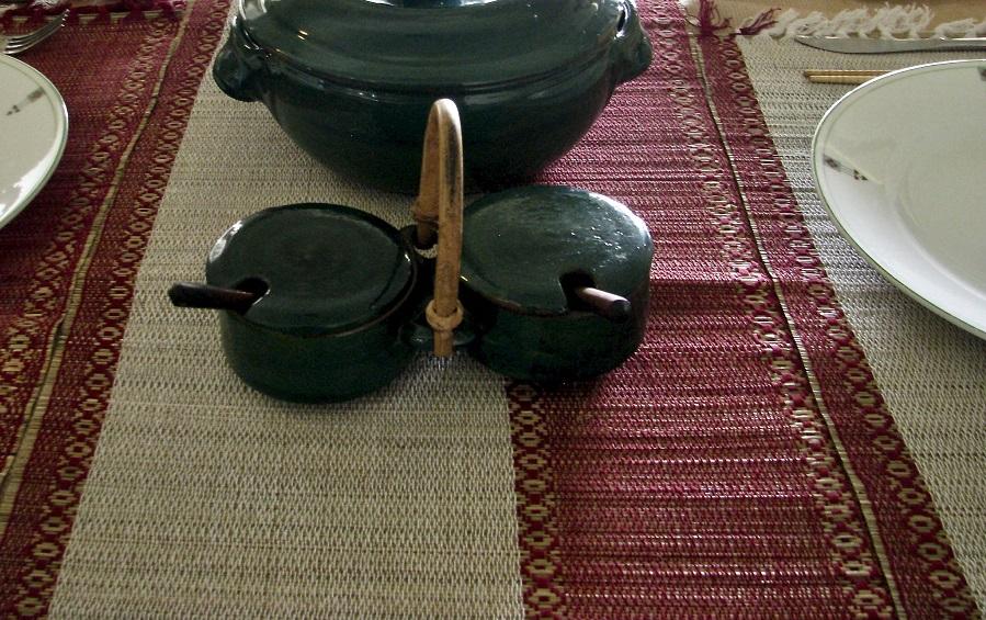 Madur Table Runner Mat Set Red - table runner and mat sets - indic inspirations