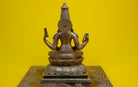 Meditating Saraswati - Chola Bronze Craft | 15” H - Sculptures - indic inspirations
