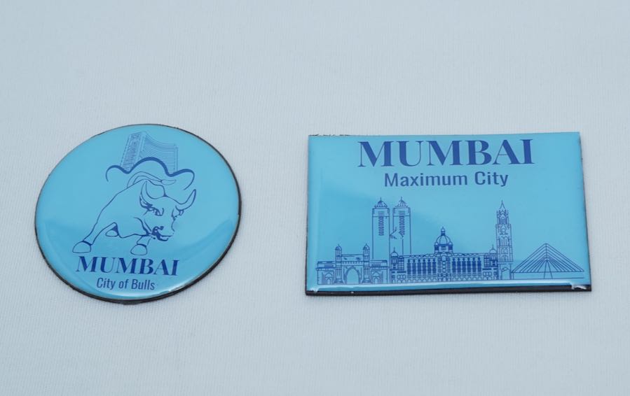 Mumbai | Maximum City & City of Bulls | Fridge Magnets - City souvenirs - indic inspirations