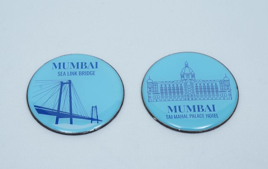 Mumbai | Taj Mahal Hotel & Sea Link | Fridge Magnets - City souvenirs - indic inspirations