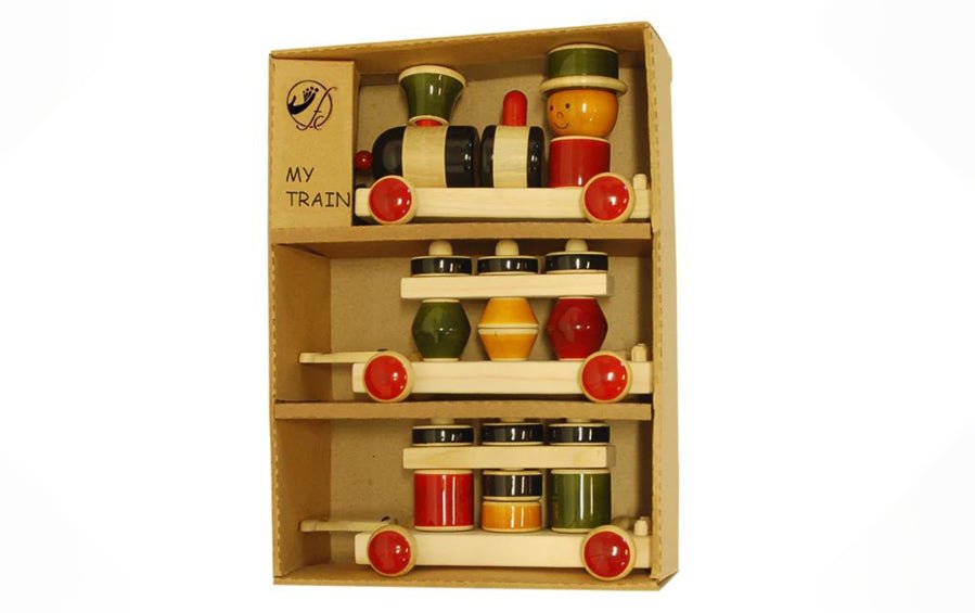 My Train | Wooden Train Toy | Wooden Train Set - Wooden Toys - indic inspirations