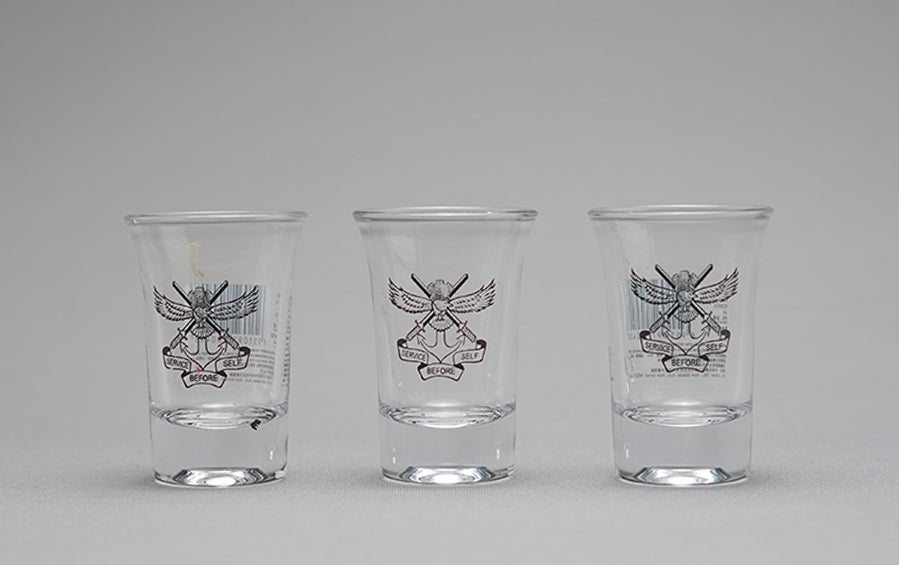 NDA Logo Shot Glasses - Set of 3 - Shot glasses - indic inspirations