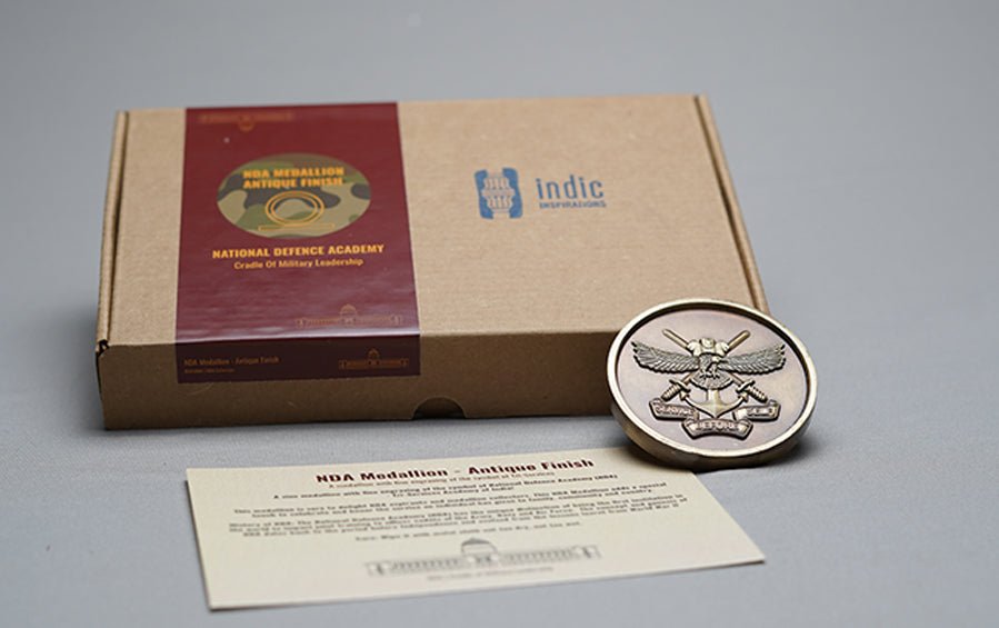 NDA Medallion – Antique Finish - Coins - indic inspirations