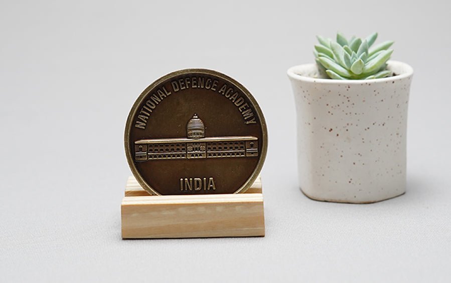 NDA Medallion – Antique Finish - Coins - indic inspirations