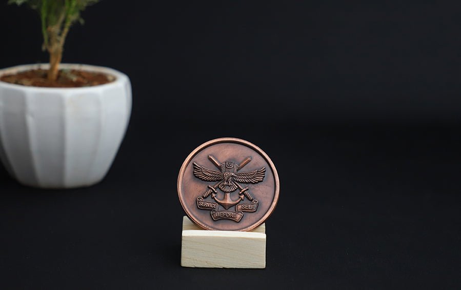 NDA Medallion – Antique Finish - Coins - indic inspirations