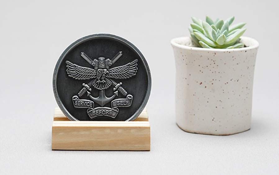 NDA Medallion - Gun Metal Finish - Coins - indic inspirations