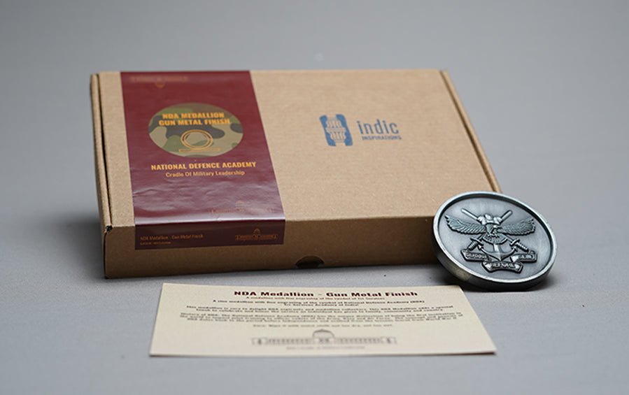 NDA Medallion - Gun Metal Finish - Coins - indic inspirations