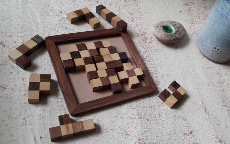PENTOMINO CHESSBOARD - Wooden Puzzle - puzzles - indic inspirations