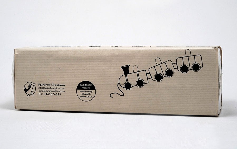 POM POM RAIL PULL ALONG - Wooden Toys - indic inspirations