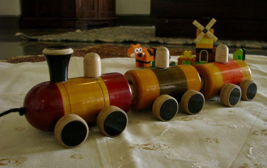 POM POM RAIL PULL ALONG - Wooden Toys - indic inspirations