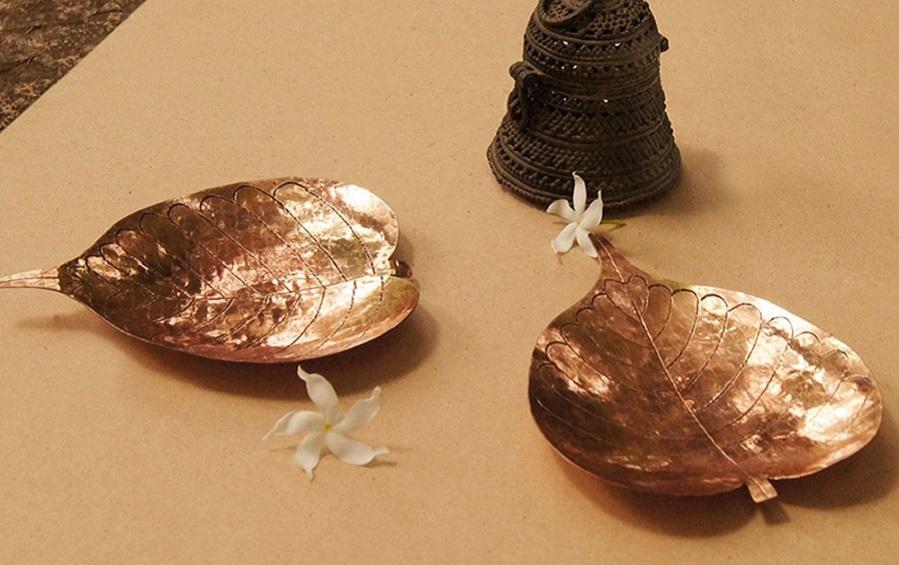 Prayer Leaf - Serving plates - indic inspirations