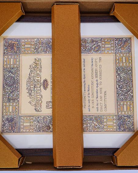 Preamble Of Original Indian Constitution - Wall Frame - Large (A3) - Wall Frames - indic inspirations