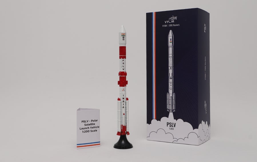 PSLV | Aluminium Scale Model 1:200 - rocket models - indic inspirations